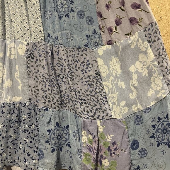 Advantage Maxi Skirt Patchwork Elastic Waist Plus Size 1X Boho Hippie Festival - Picture 9 of 10